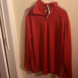 Adidas Red Quarter-Zip Training Pullover XXL
